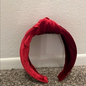 J Crew Red Velvet Headband